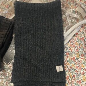 Armani Exchange Charcoal Knit Scarf